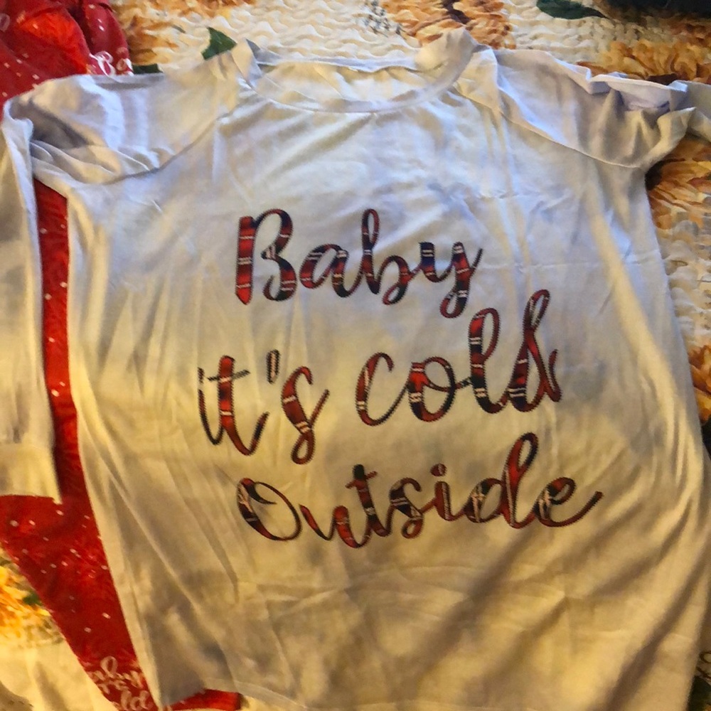 Baby cold outside long sleeve sleeping shirt